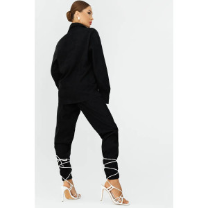 Костюм двойка женский КС-075ВВТ/ЧЕР вельвет (последний размер) черный 52