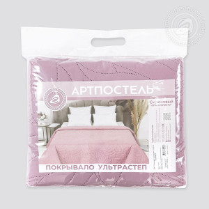 Покрывало полисатин ультрастеп "Сиреневый" с кантом