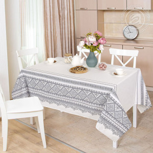 Скатерть из рогожки "Мережка"