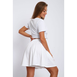 Юбка-шорты женская "Леди" хлопок с лайкрой (р-ры: 40-54) белый