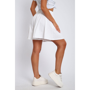 Юбка-шорты женская "Леди" хлопок с лайкрой (р-ры: 40-54) белый