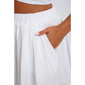 Юбка-шорты женская "Леди" хлопок с лайкрой (р-ры: 40-54) белый