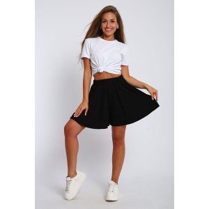 Юбка-шорты женская "Леди" хлопок с лайкрой (р-ры: 40-54) черный