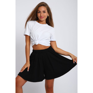 Юбка-шорты женская "Леди" хлопок с лайкрой (р-ры: 40-54) черный