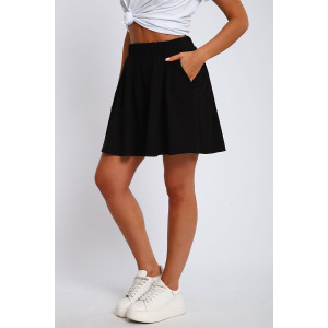 Юбка-шорты женская "Леди" хлопок с лайкрой (р-ры: 40-54) черный