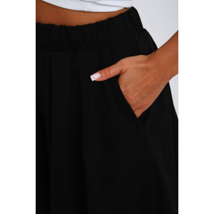 Юбка-шорты женская "Леди" хлопок с лайкрой (р-ры: 40-54) черный