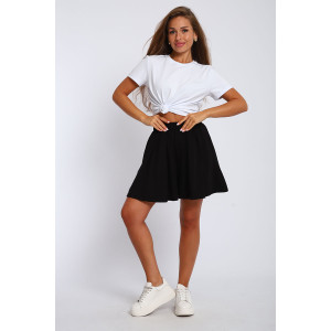 Юбка-шорты женская "Леди" хлопок с лайкрой (р-ры: 40-54) черный