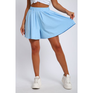 Юбка-шорты женская "Леди" хлопок с лайкрой (р-ры: 40-54) голубой
