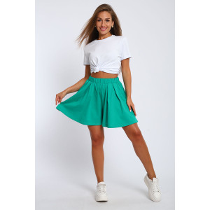 Юбка-шорты женская "Леди" хлопок с лайкрой (р-ры: 40-54) зеленый