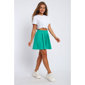 Юбка-шорты женская "Леди" хлопок с лайкрой (р-ры: 40-54) зеленый