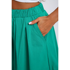 Юбка-шорты женская "Леди" хлопок с лайкрой (р-ры: 40-54) зеленый