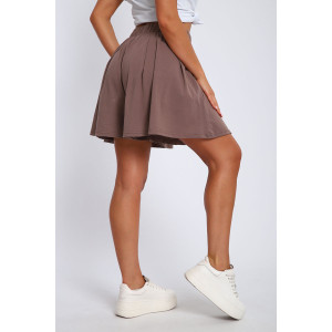 Юбка-шорты женская "Леди" хлопок с лайкрой (р-ры: 40-54) кофейный