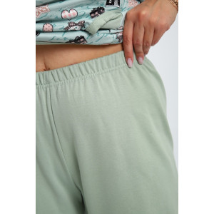 Пижама женская М337 "Уют" футер (последний размер) мята 56