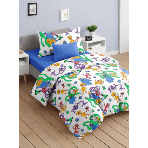 Детское постельное белье бязь "Радужные друзья"