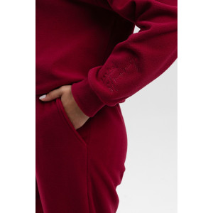 Костюм двойка женский "Демо" флис (последний размер) вишневый 58