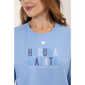 Костюм двойка женский "Владислава-2" кулирка (последний размер) голубой 48