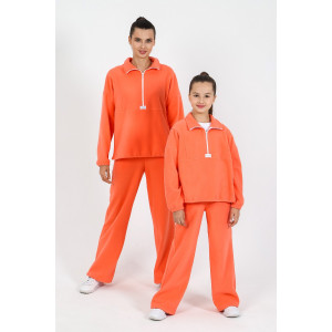 Костюм двойка женский "Скай-2" флис (последний размер) коралловый 48,50
