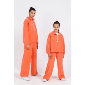 Костюм двойка женский "Скай-2" флис (последний размер) коралловый 48,50