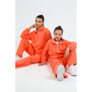 Костюм двойка женский "Скай-2" флис (последний размер) коралловый 48,50