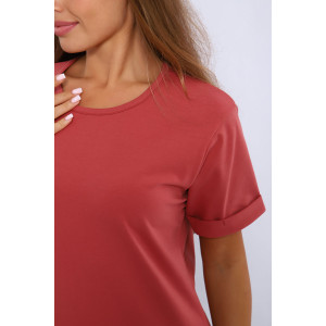 Туника женская 4105в кулирка (последний размер) брусничный 44,48