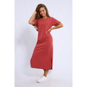 Туника женская 4105в кулирка (последний размер) брусничный 44,48