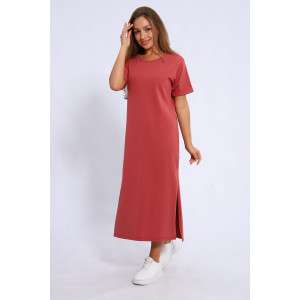 Туника женская 4105в кулирка (последний размер) брусничный 44,48