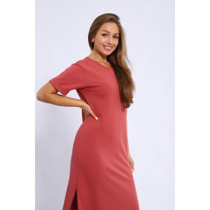 Туника женская 4105в кулирка (последний размер) брусничный 44,48