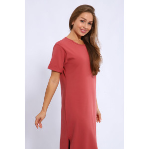 Туника женская 4105в кулирка (последний размер) брусничный 44,48