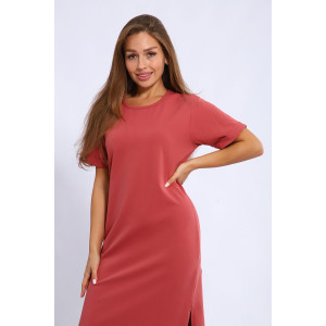 Туника женская 4105в кулирка (последний размер) брусничный 44,48