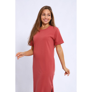 Туника женская 4105в кулирка (последний размер) брусничный 44,48