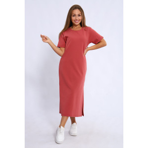 Туника женская 4105в кулирка (последний размер) брусничный 44,48