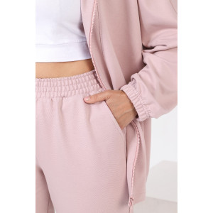 Костюм двойка женский "Прима" футер 2-х нитка с полиэстером (последний размер) пудровый 50,54,58