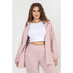 Костюм двойка женский "Прима" футер 2-х нитка с полиэстером (последний размер) пудровый 50,54,58