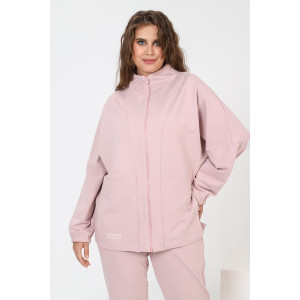 Костюм двойка женский "Прима" футер 2-х нитка с полиэстером (последний размер) пудровый 50,54,58