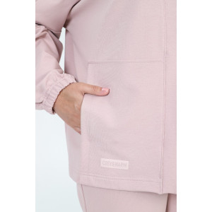 Костюм двойка женский "Прима" футер 2-х нитка с полиэстером (последний размер) пудровый 50,54,58