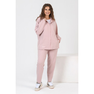 Костюм двойка женский "Прима" футер 2-х нитка с полиэстером (последний размер) пудровый 50,54,58