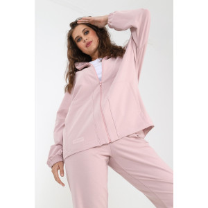 Костюм двойка женский "Прима" футер 2-х нитка с полиэстером (последний размер) пудровый 50,54,58