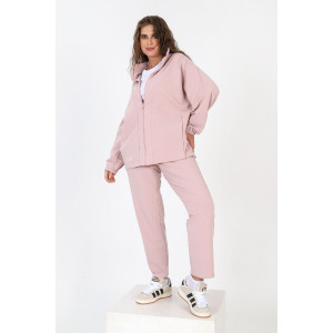 Костюм двойка женский "Прима" футер 2-х нитка с полиэстером (последний размер) пудровый 50,54,58