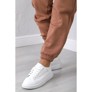 Костюм двойка женский "Онлайн" футер с начесом интерсофт (последний размер) коричневый 52