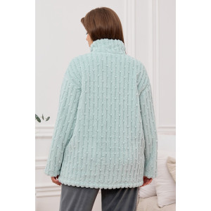 Костюм двойка женский "Палея-2" велсофт-велюр стрейч (последний размер) ментоловый 48