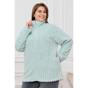 Костюм двойка женский "Палея-2" велсофт-велюр стрейч (последний размер) ментоловый 48