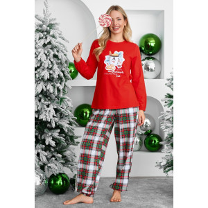 Костюм двойка женский "Забава-2" кулирка (последний размер) красный 54