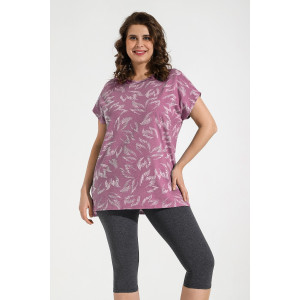 Костюм двойка женский "Медуница-2" кулирка (последний размер) малиновый 48,54