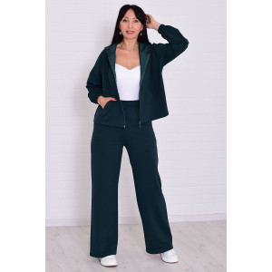 Костюм двойка женский 5345л футер 2-х нитка (последний размер) хвоя 46