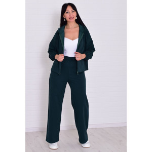 Костюм двойка женский 5345л футер 2-х нитка (последний размер) хвоя 46