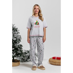 Костюм двойка женский "Праздник-3.2" кулирка (последний размер) кармеланж 50