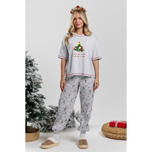 Костюм двойка женский "Праздник-3.2" кулирка (последний размер) кармеланж 50