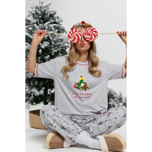 Костюм двойка женский "Праздник-3.2" кулирка (последний размер) кармеланж 50