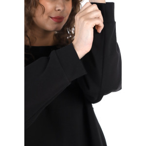 Костюм двойка женский "Аккорд" футер 2-х нитка с полиэстером (последний размер) черный 54,58