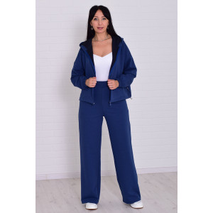 Костюм двойка женский 5345д футер 2-х нитка (последний размер) индиго 42,44,46